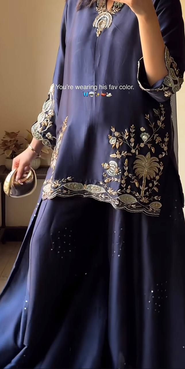 Modern Noir Sapphire Trimmed Couture